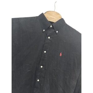 Ralph Lauren Shirt Men's Blake Cotton Long Sleeve  Button Down Black Size XL